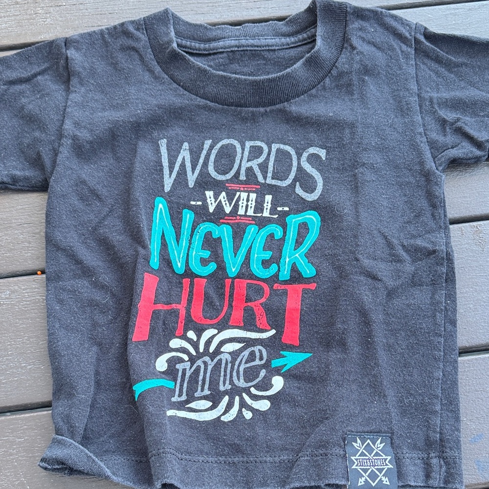 Kids Black Graphic Tee